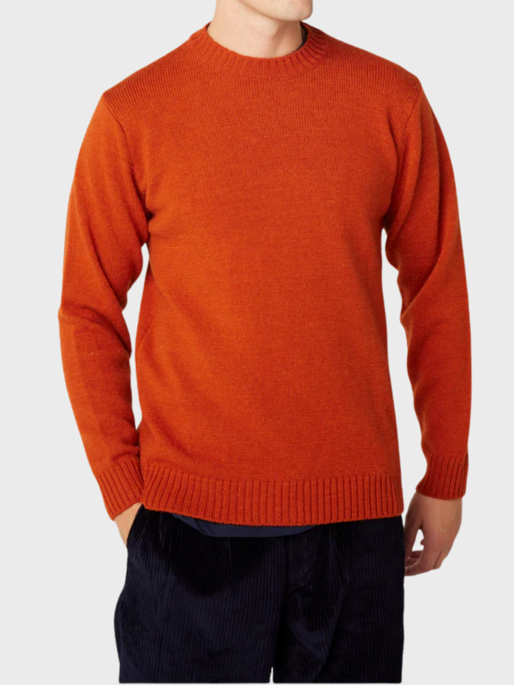 Peregrine Makers Crew Jumper - Orange-Men's Sweaters-Brooklyn-Vancouver-Yaletown-Canada