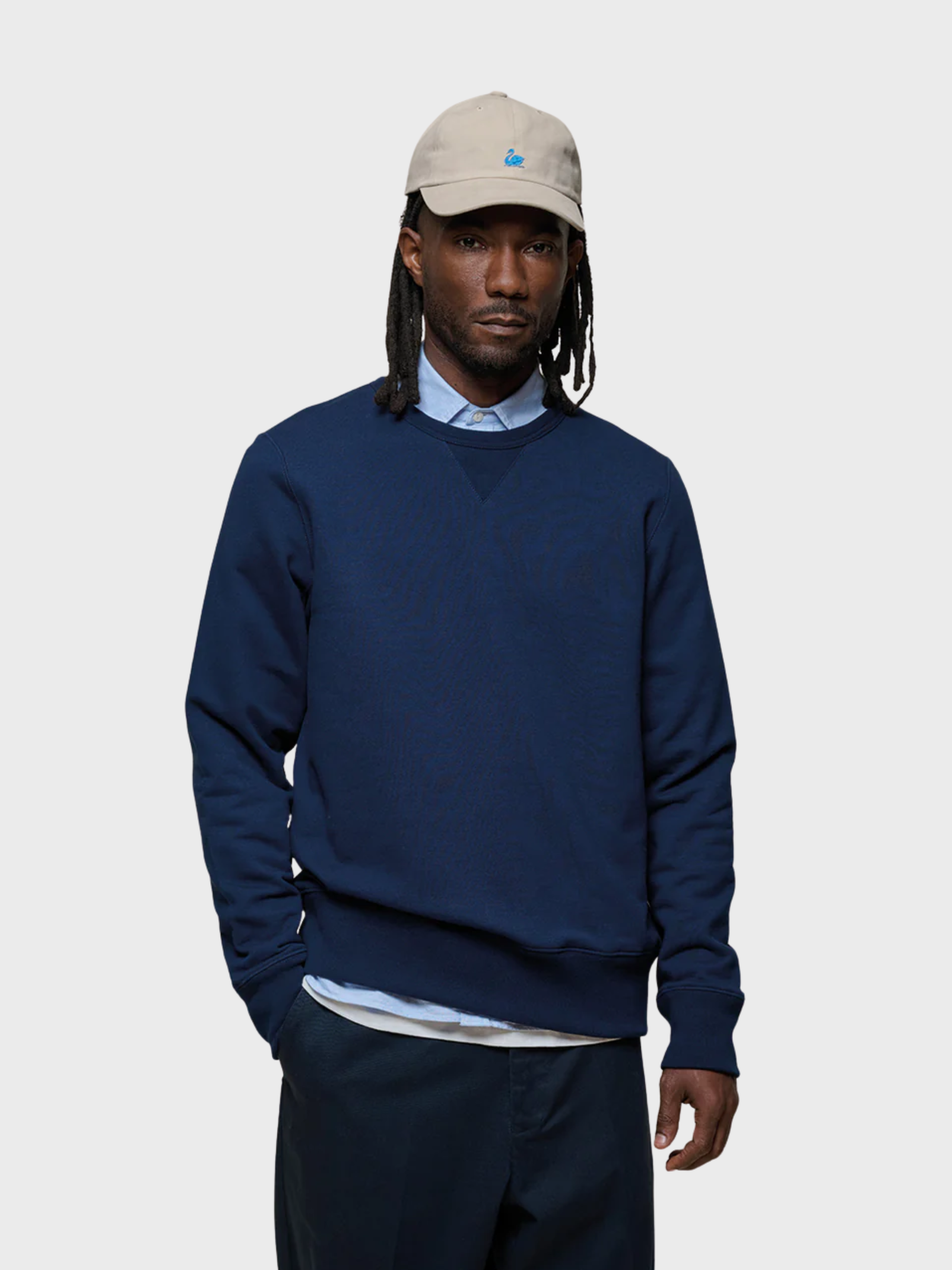 Merz Sturdy Loopback Fleece Sweatshirt - ink blue-Men's Sweatshirts-Brooklyn-Vancouver-Yaletown-Canada