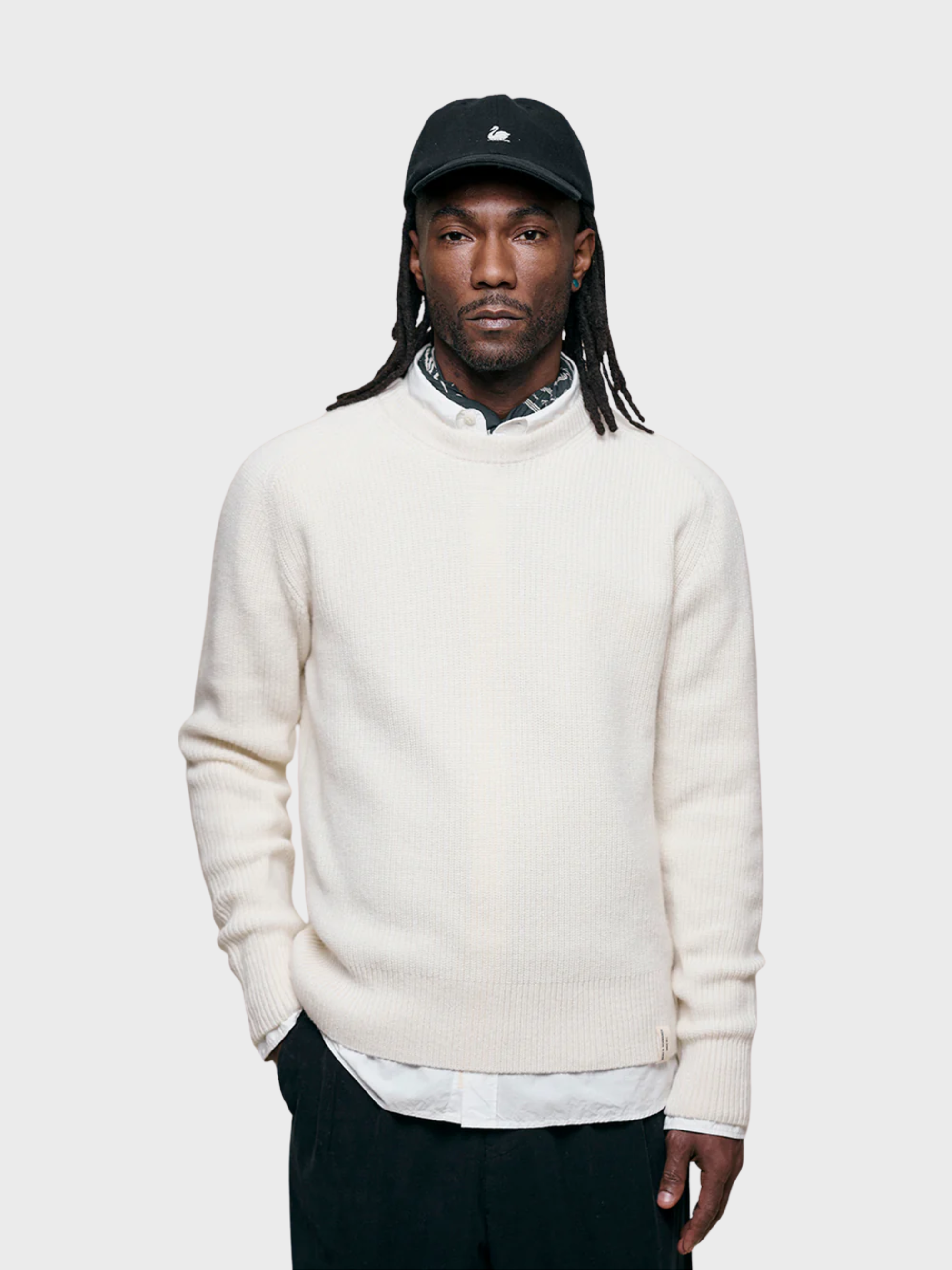 Merz Men's Crew Pullover Ribbed - nature-Men's Sweaters-Brooklyn-Vancouver-Yaletown-Canada