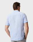34 Heritage Linen Short Sleeve Shirt Hawaiian Ocean-Men's Shirts-Brooklyn-Vancouver-Yaletown-Canada