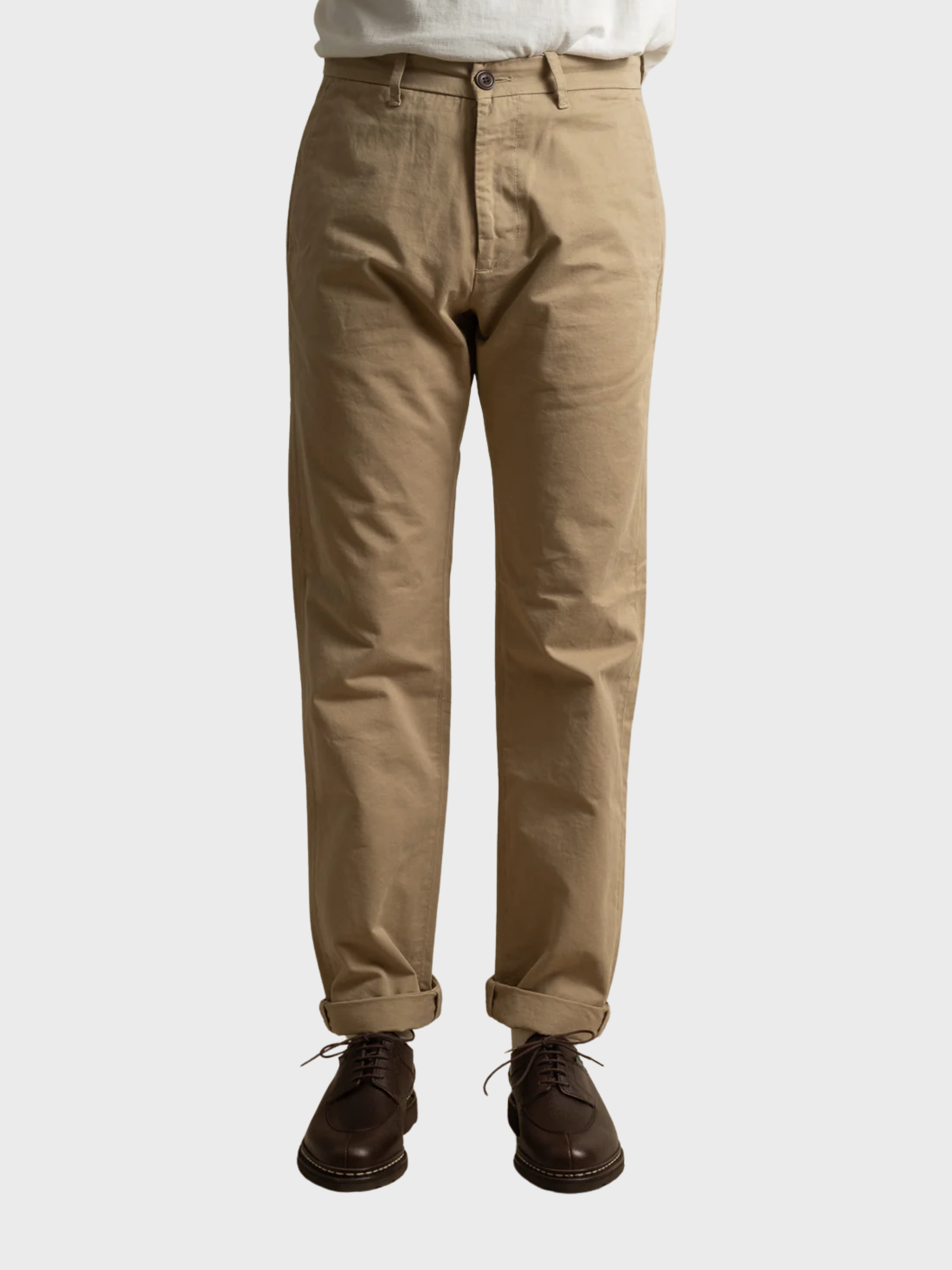 COF Studio Officer Pants Double Twisted Twill Beige-Men's Pants-Brooklyn-Vancouver-Yaletown-Canada