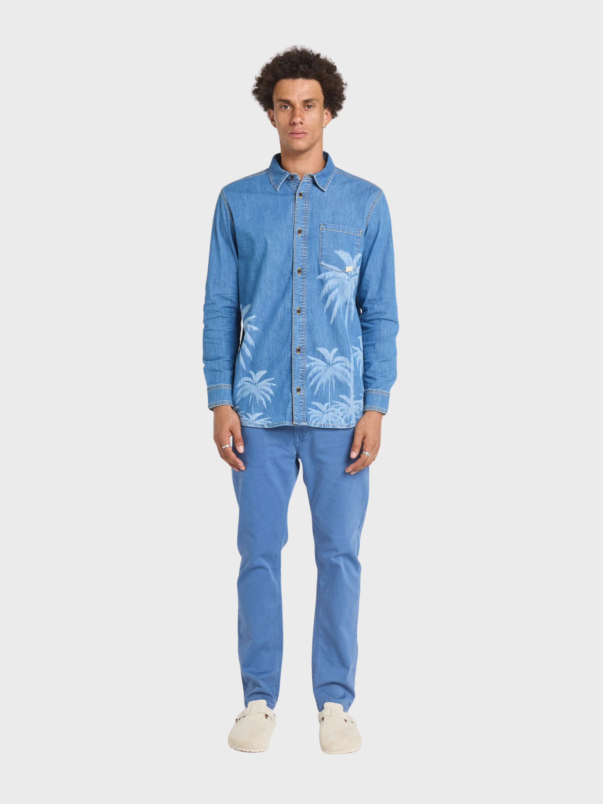 Pullin Dening Chino - Aqua-Men's Pants-Brooklyn-Vancouver-Yaletown-Canada