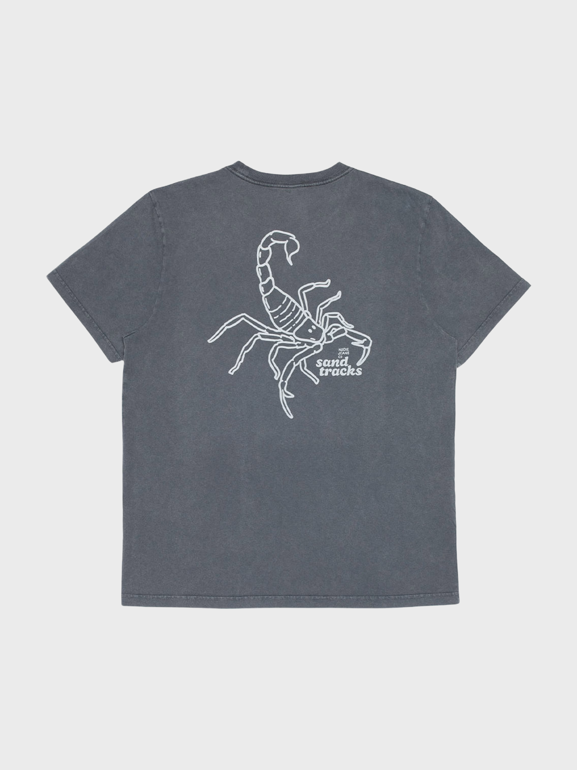 Nudie Roy Sand Tracks T-Shirt Antracite-Men's T-Shirts-Brooklyn-Vancouver-Yaletown-Canada