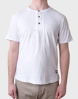 Outclass Slub S/S Henley - White-Men's T-Shirts-Brooklyn-Vancouver-Yaletown-Canada