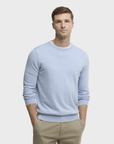 Barbour Pima Crew - Blue Haze-Men's Sweaters-Brooklyn-Vancouver-Yaletown-Canada