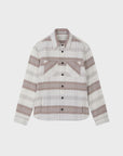 Peregrine Blunt Overshirt - White Grid-Men's Jackets-Brooklyn-Vancouver-Yaletown-Canada