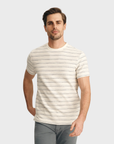 34 Heritage Striped Tee Beige-Men's T-Shirts-Brooklyn-Vancouver-Yaletown-Canada