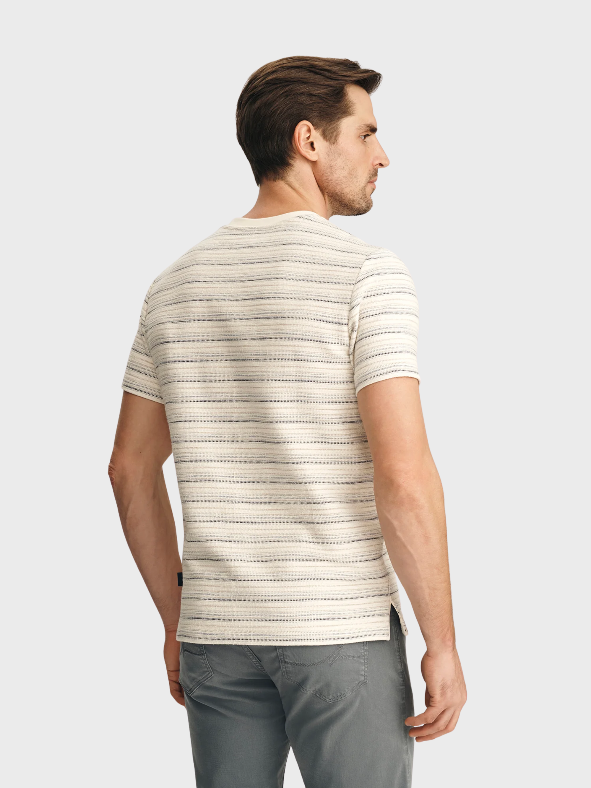 34 Heritage Striped Tee Beige-Men's T-Shirts-Brooklyn-Vancouver-Yaletown-Canada