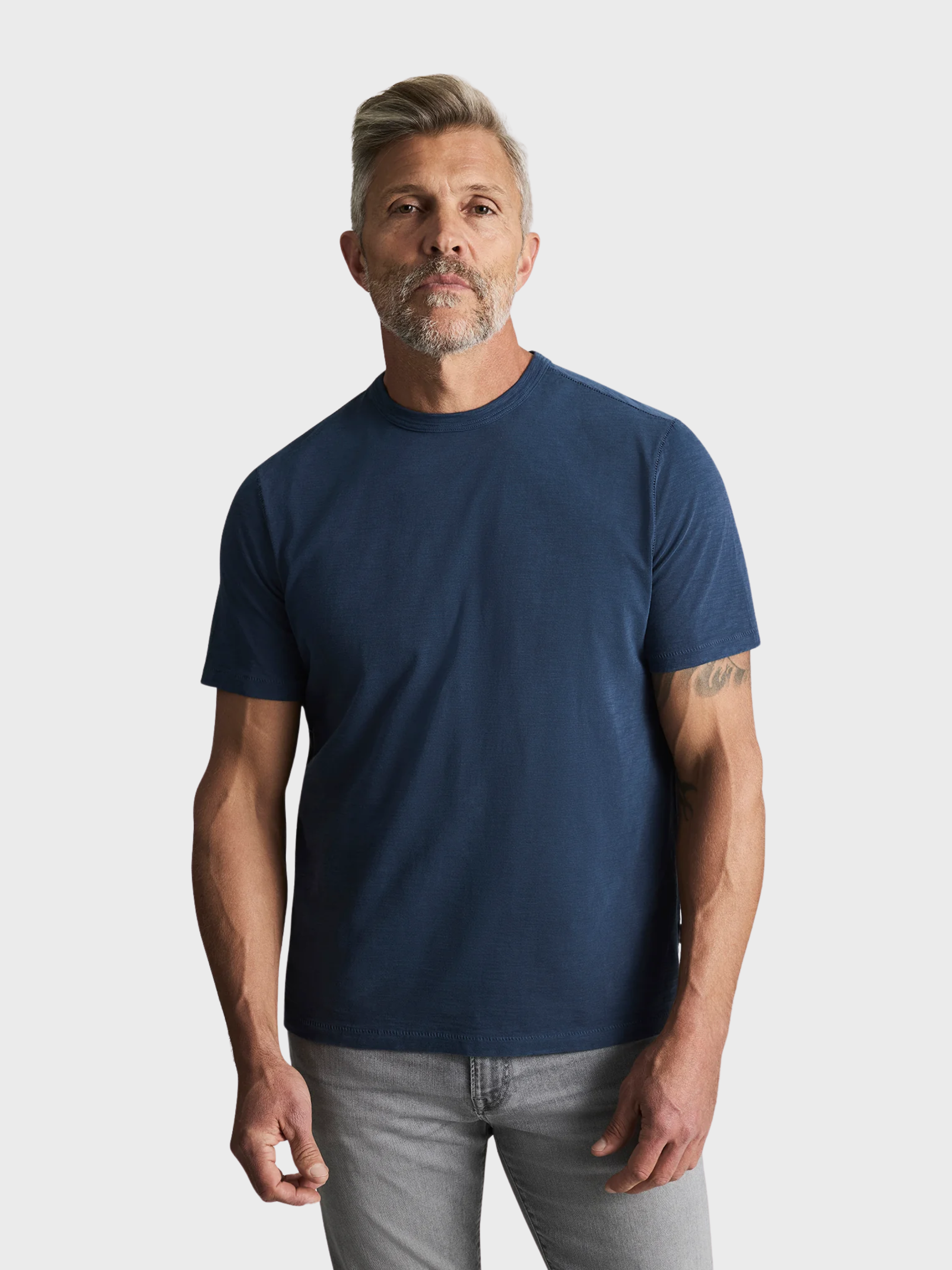 34 Heritage Slub Crew Neck Tshirt Vintage Indigo-Men's T-Shirts-Brooklyn-Vancouver-Yaletown-Canada