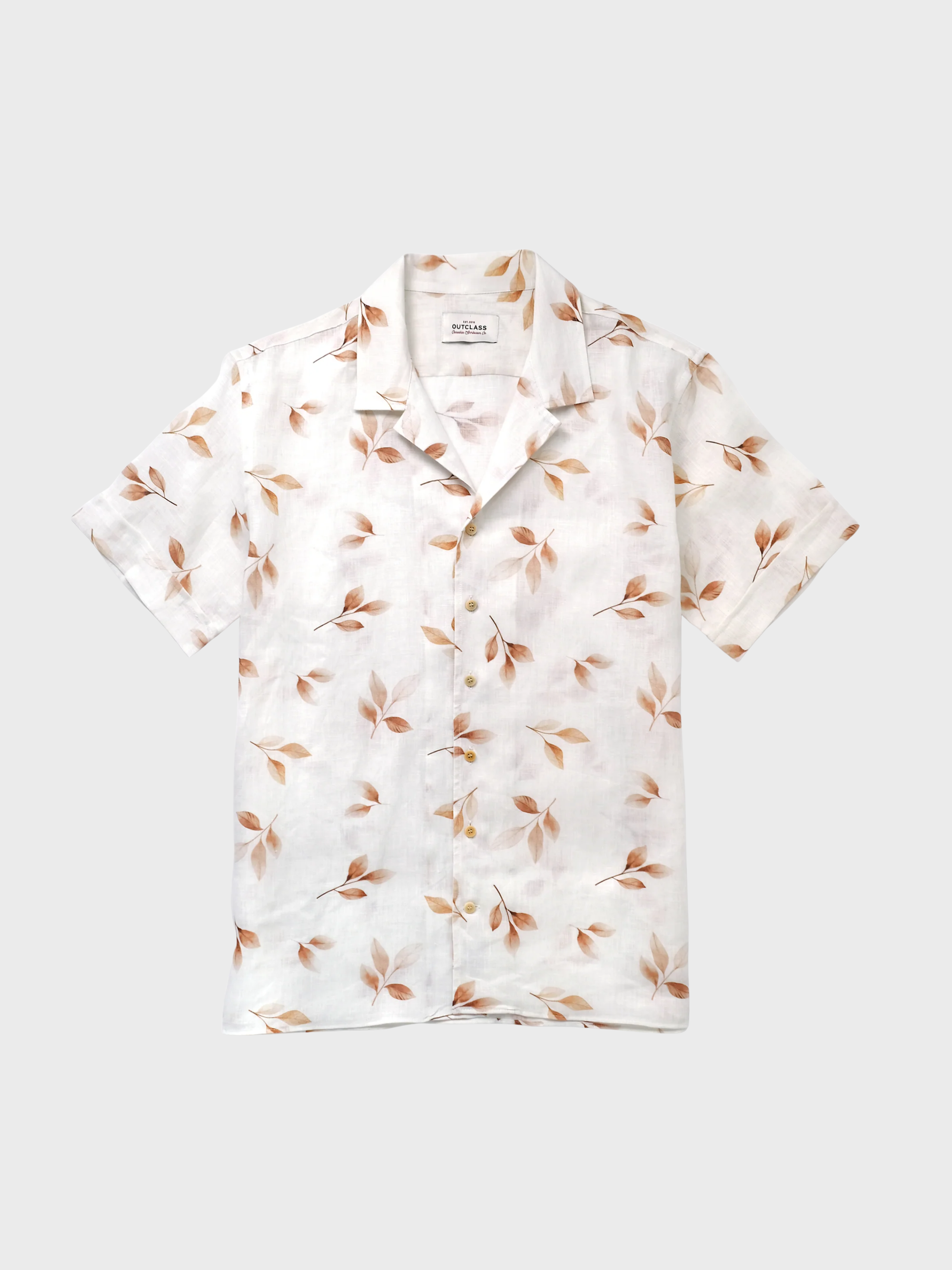 Outclass S/S Havana Shirt - Birch-Men's Shirts-Brooklyn-Vancouver-Yaletown-Canada
