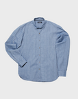 34 Heritage Herringbone Shirt Blue-Men's Shirts-Brooklyn-Vancouver-Yaletown-Canada