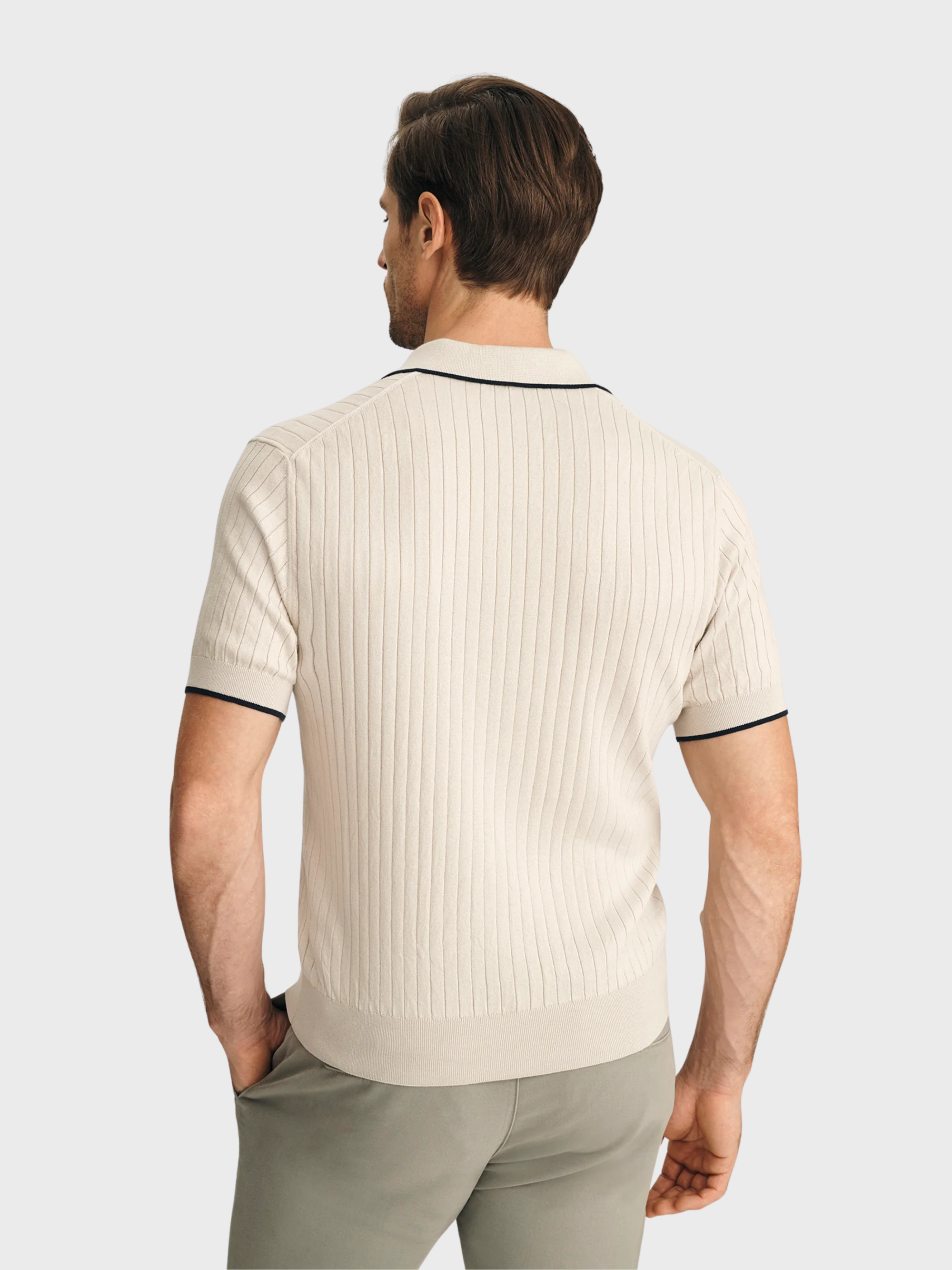 34 Heritage Polo Sweater Pure Cashmere-Men's Sweaters-Brooklyn-Vancouver-Yaletown-Canada