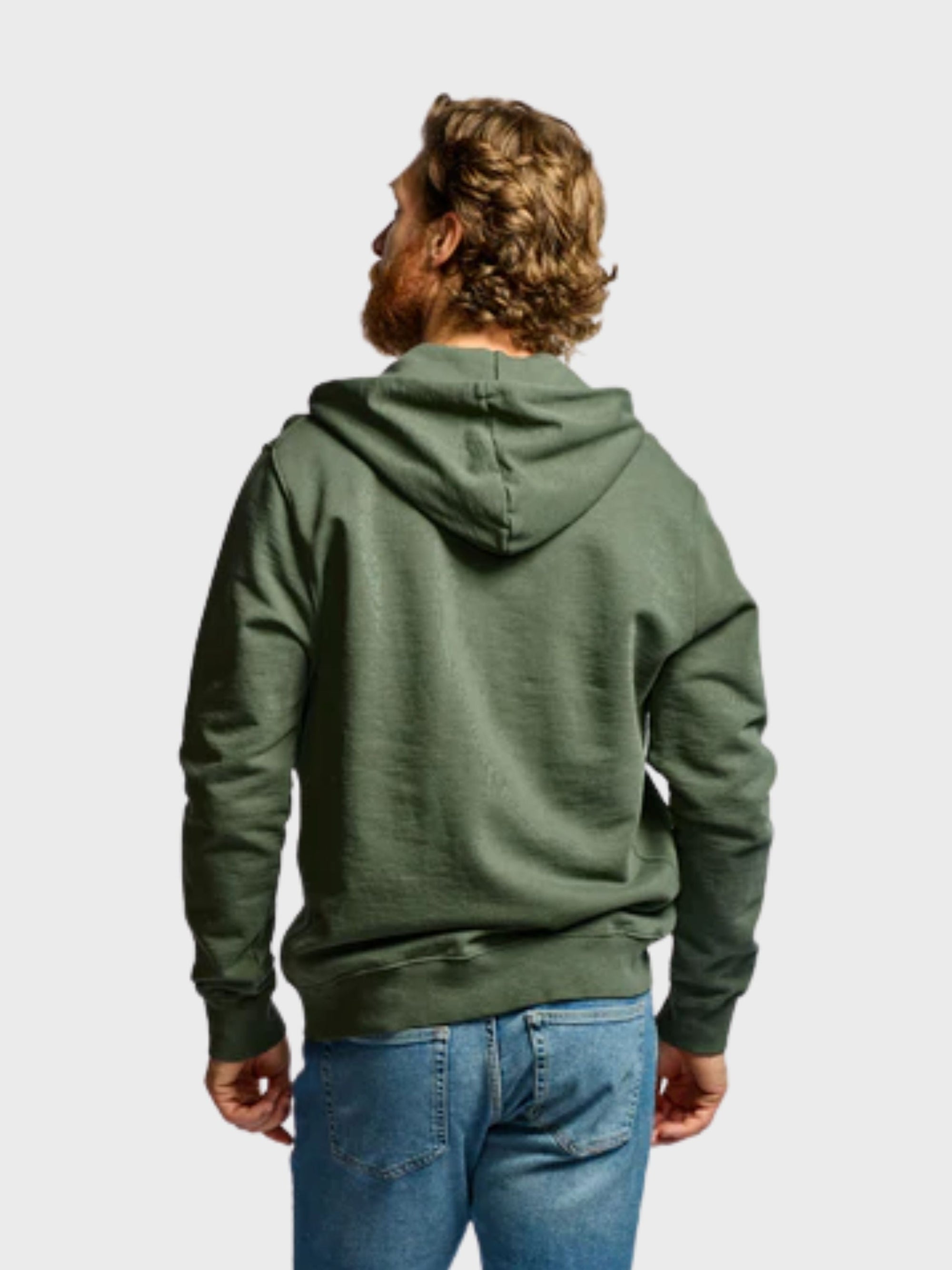 Easy Mondays Slub Cotton Zip Hoodie Thyme-Men's Sweatshirts-Brooklyn-Vancouver-Yaletown-Canada