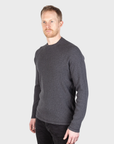 Jude Neale Rogan Waffle Long Sleeve - Grey Mix-Men's T-Shirts-Brooklyn-Vancouver-Yaletown-Canada