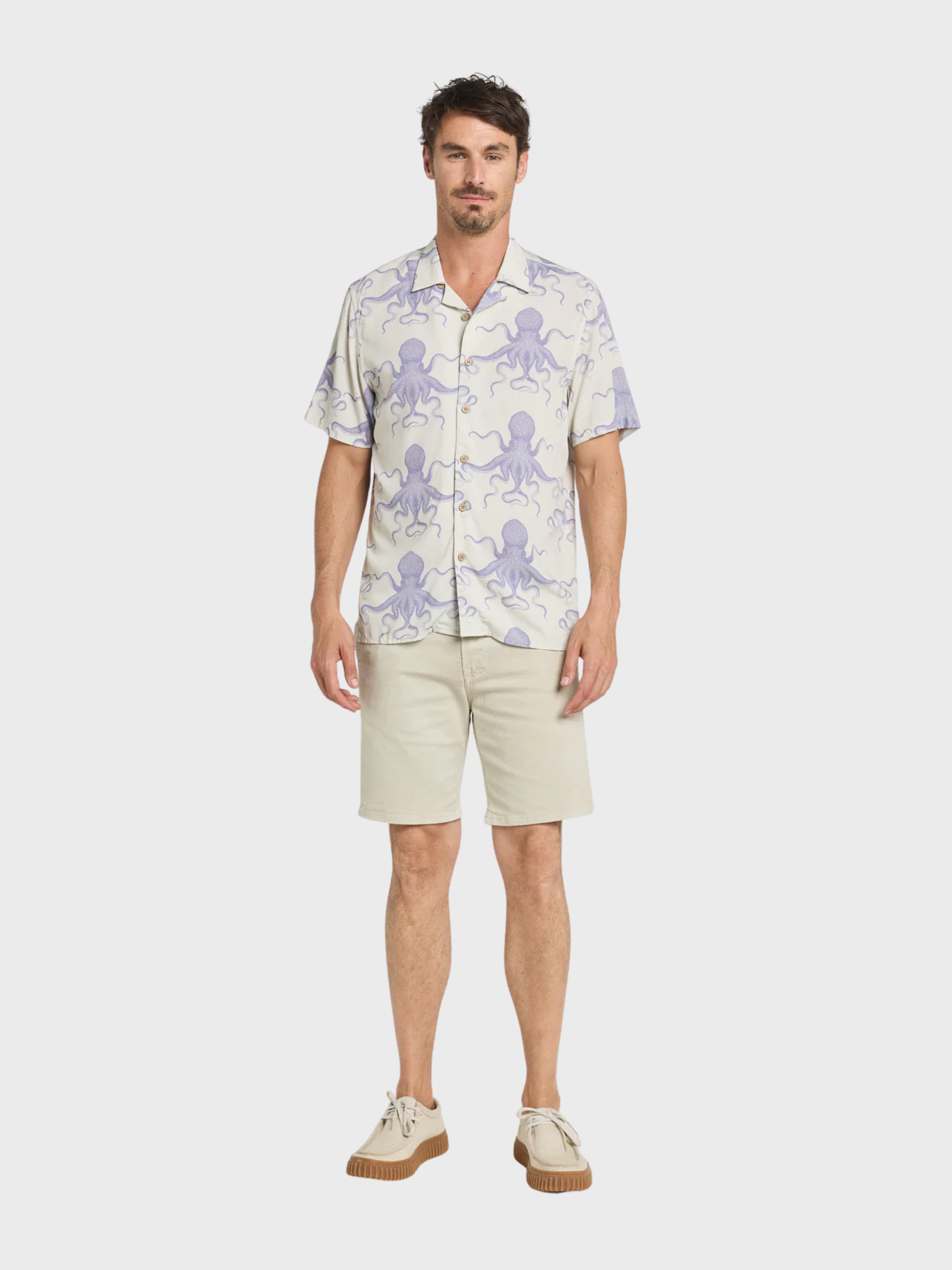 Pullin Dening Short Chino - Bonewhite-Men's Shorts-Brooklyn-Vancouver-Yaletown-Canada