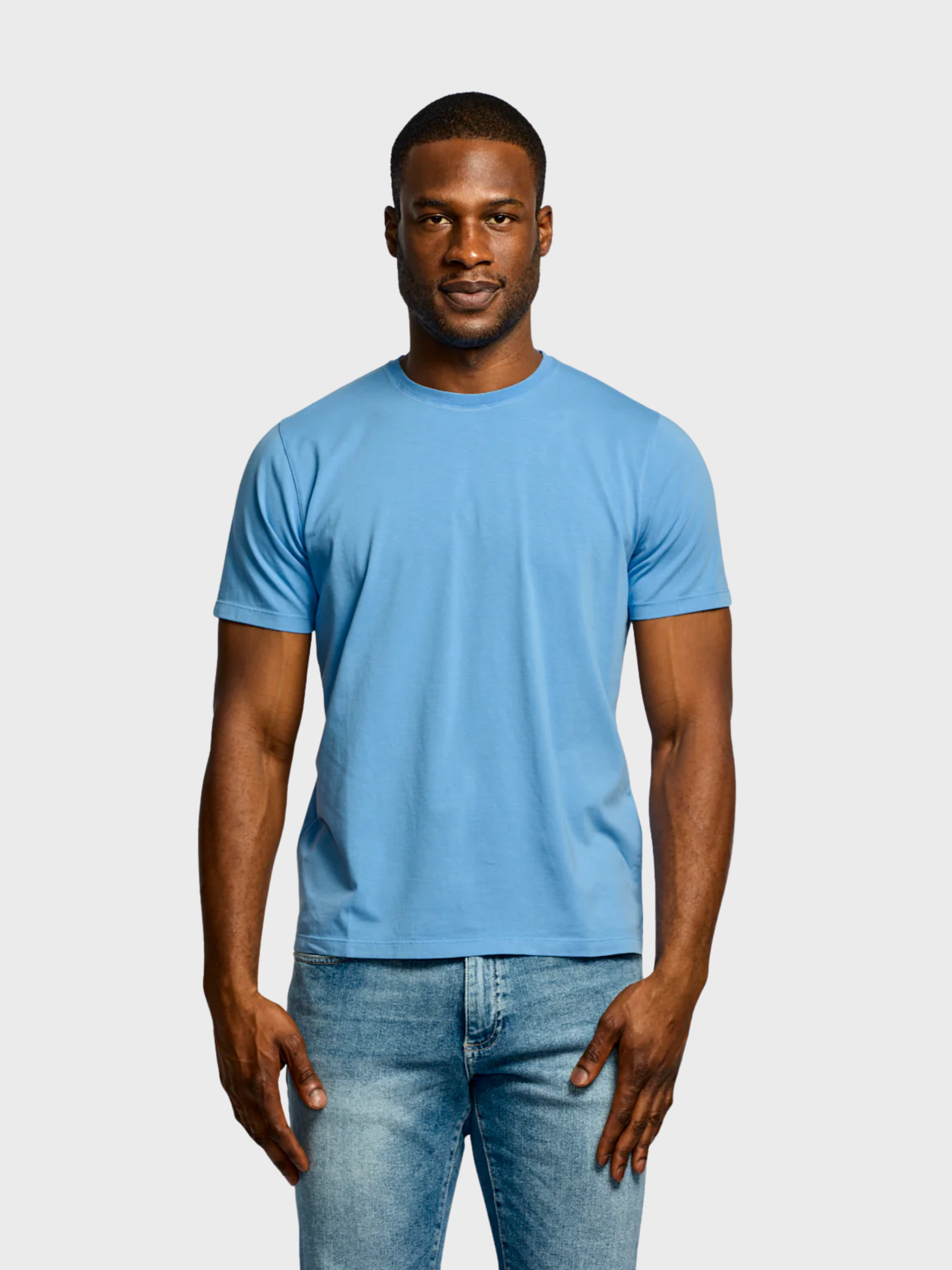 Easy Mondays Crew Neck T Azure-Men's T-Shirts-Brooklyn-Vancouver-Yaletown-Canada
