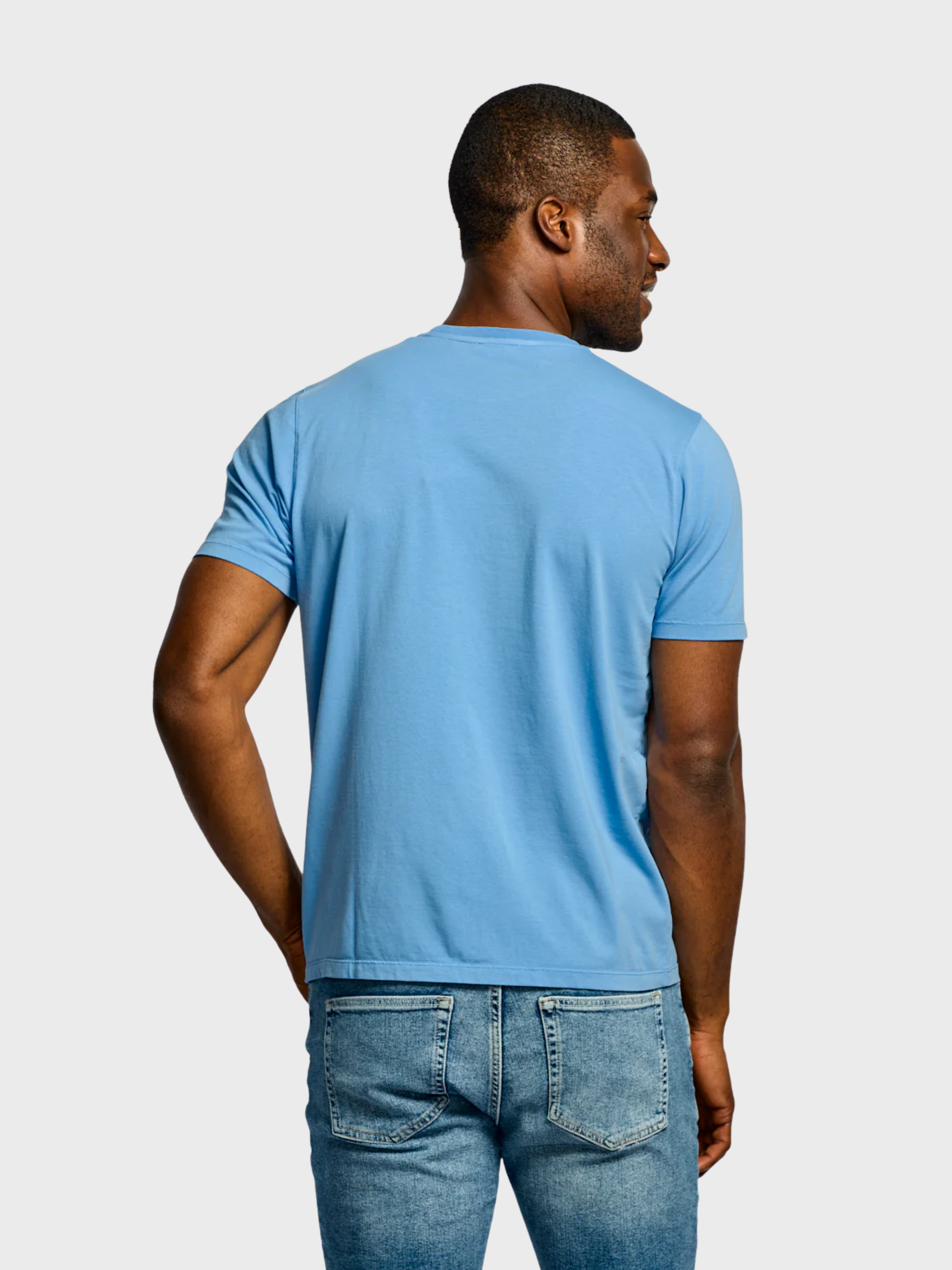 Easy Mondays Crew Neck T Azure-Men's T-Shirts-Brooklyn-Vancouver-Yaletown-Canada