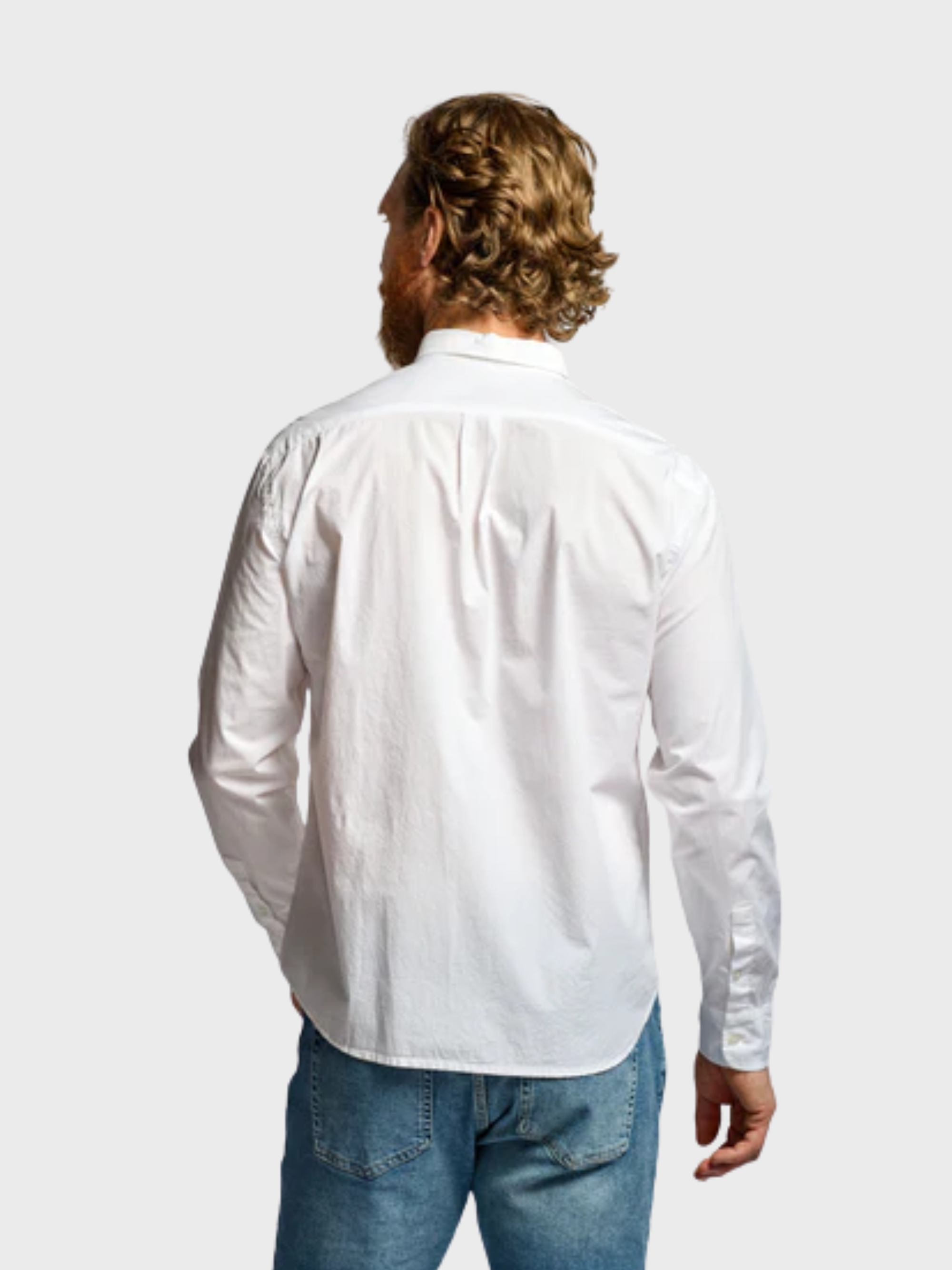 Easy Mondays Stretch Poplin Shirt White-Men's Shirts-Brooklyn-Vancouver-Yaletown-Canada