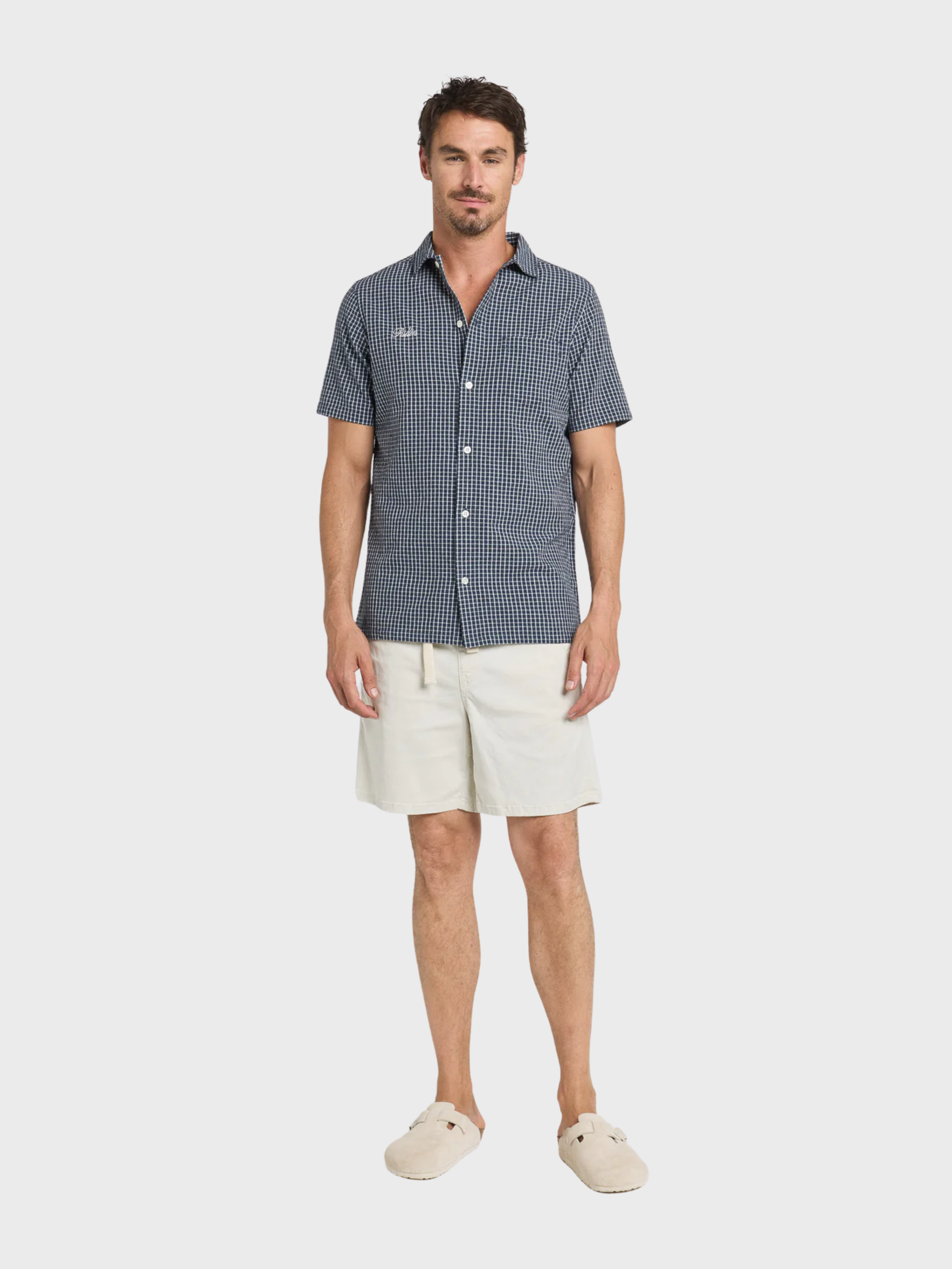 Pullin Dening Short Beach - Bone-Men's Shorts-Brooklyn-Vancouver-Yaletown-Canada