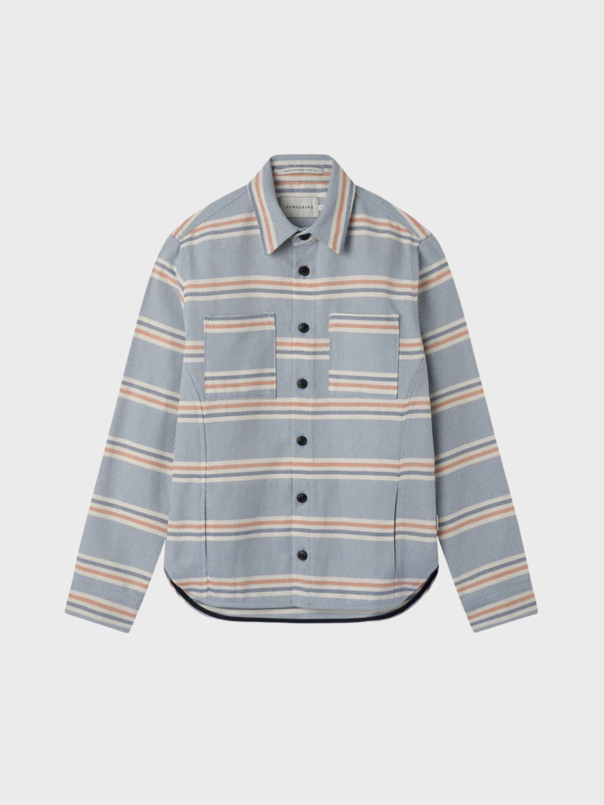 Peregrine Blunt Overshirt - River Stripe-Men's Shirts-Brooklyn-Vancouver-Yaletown-Canada