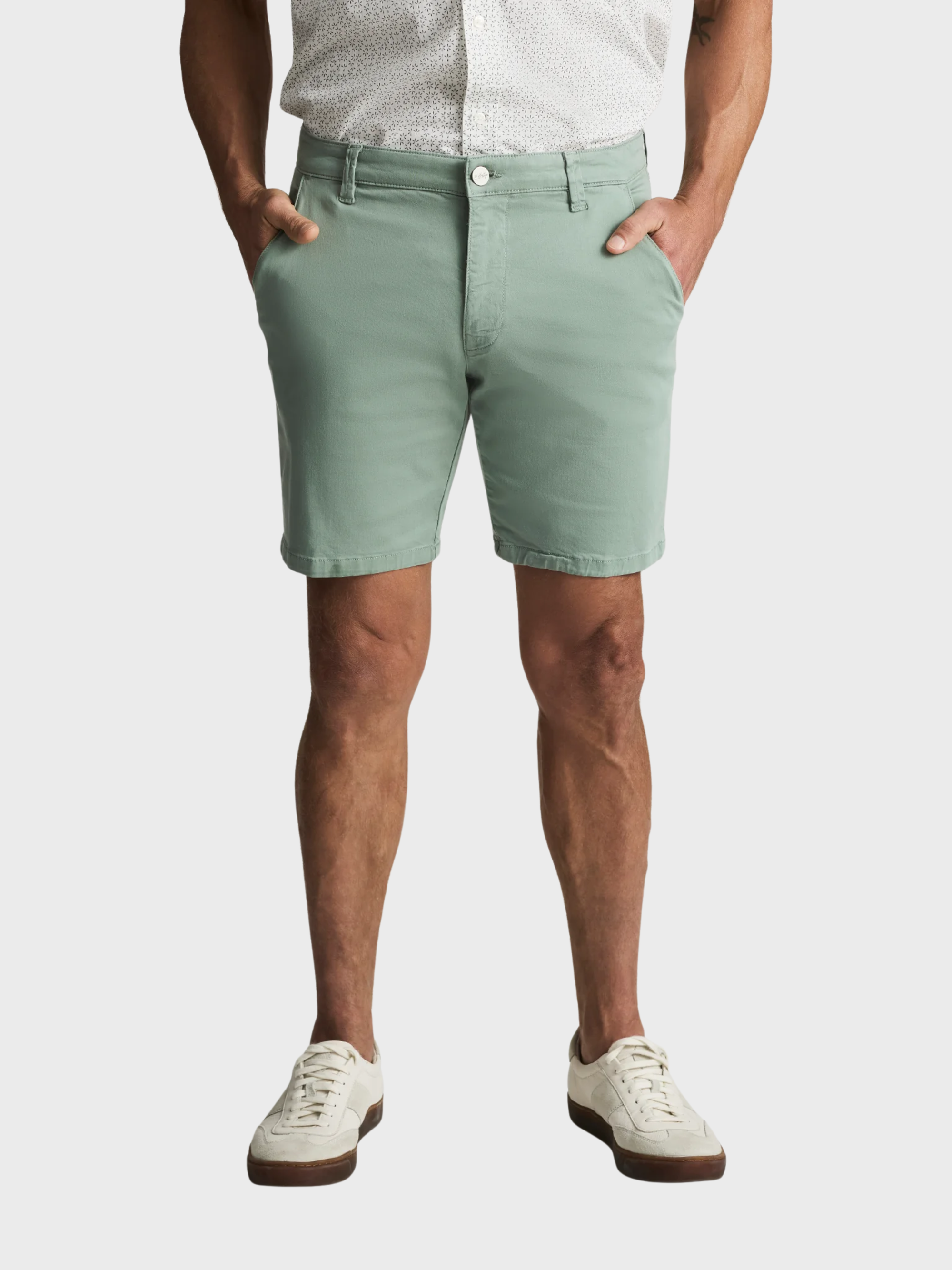34 Heritage Arizona Iceberg Green Twill-Men's Shorts-Brooklyn-Vancouver-Yaletown-Canada