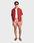 Bather Marmalade Breeze Swim Trunk - Red-Men's Shorts-Brooklyn-Vancouver-Yaletown-Canada