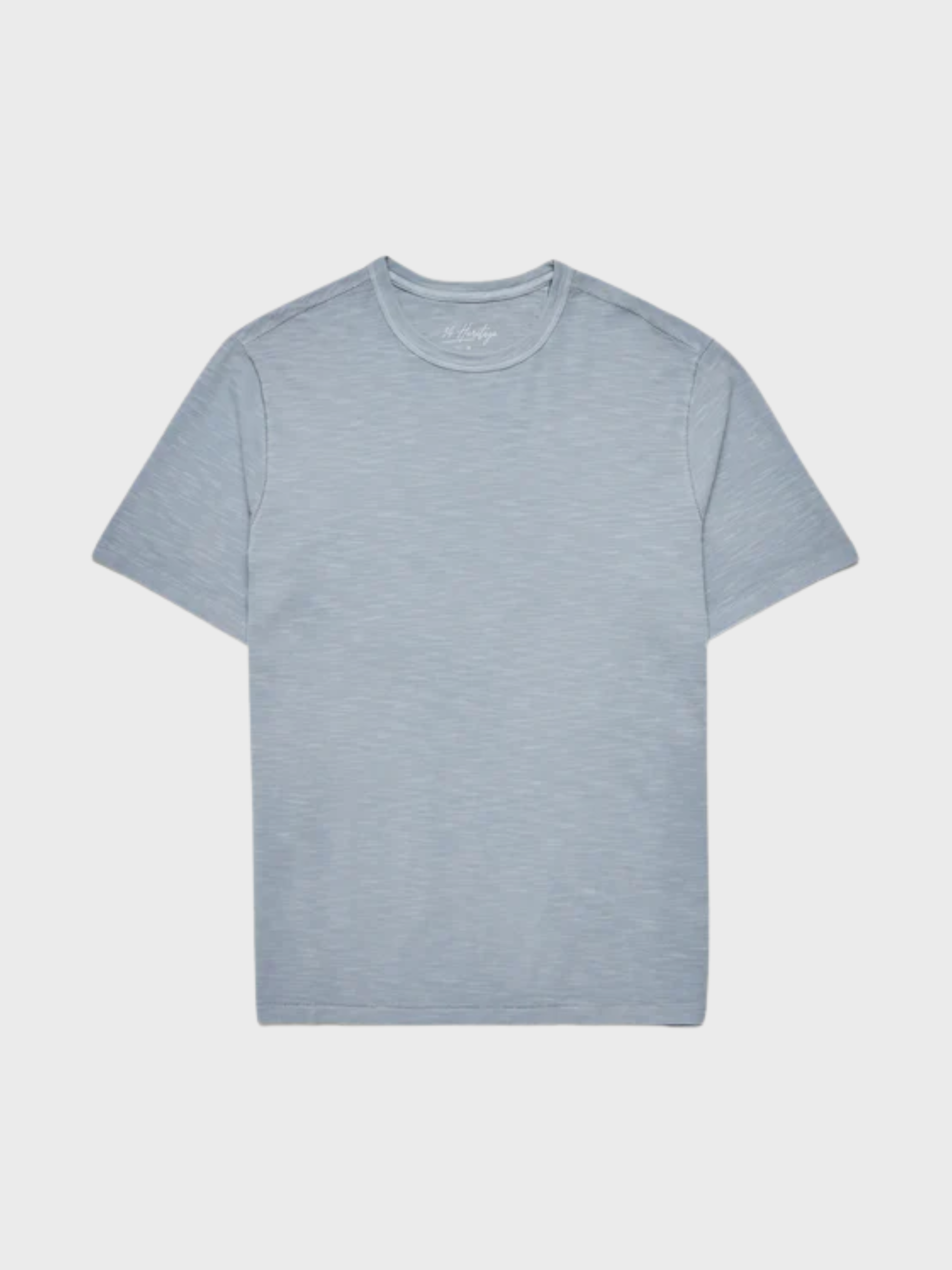 34 Heritage Slub Crew Neck Tshirt Blue Fog-Men's T-Shirts-Brooklyn-Vancouver-Yaletown-Canada