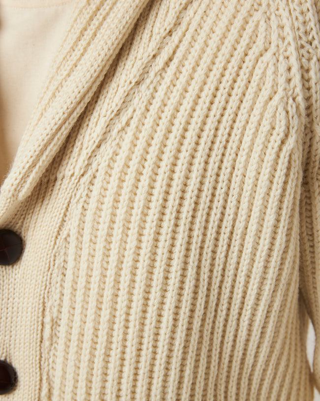 Peregrine Wilkinson Cardigan - Ecru-Men&#39;s Sweaters-Brooklyn-Vancouver-Yaletown-Canada