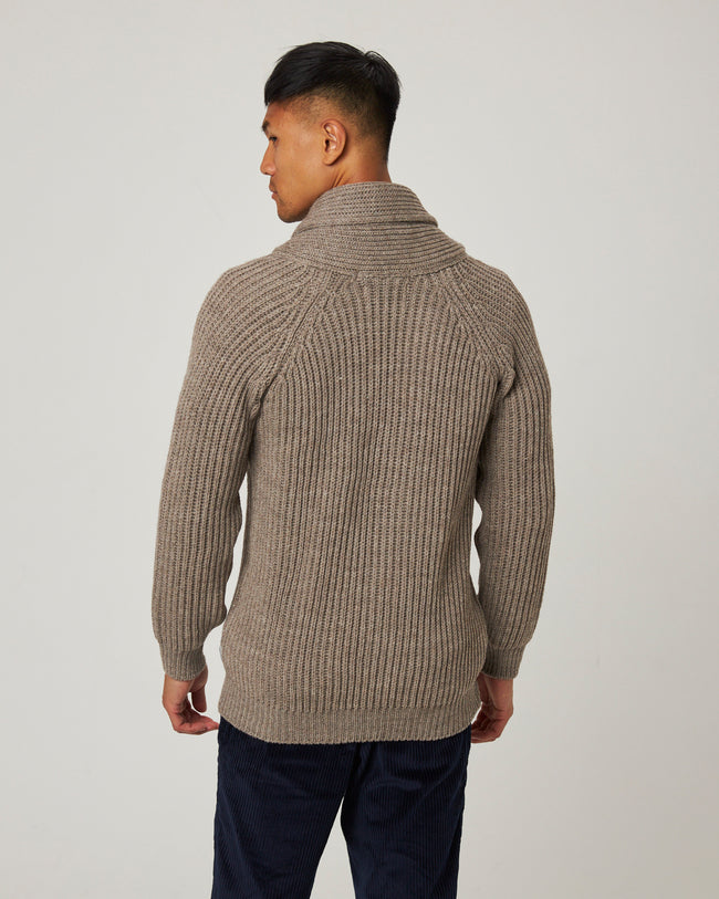 Peregrine Wilkinson Cardigan - Oak-Men's Sweaters-Brooklyn-Vancouver-Yaletown-Canada