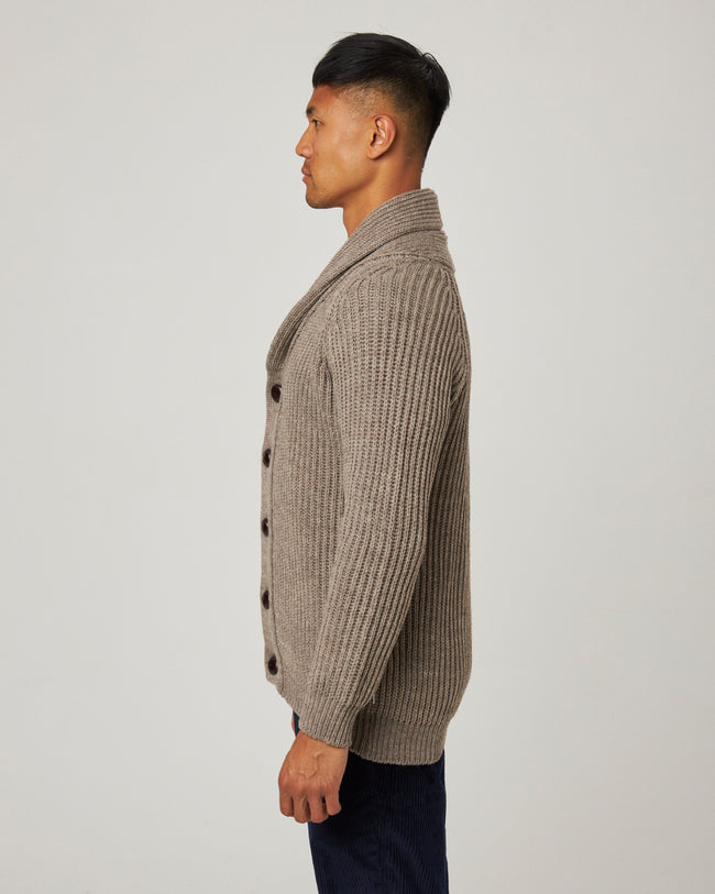Peregrine Wilkinson Cardigan - Oak-Men&#39;s Sweaters-Brooklyn-Vancouver-Yaletown-Canada