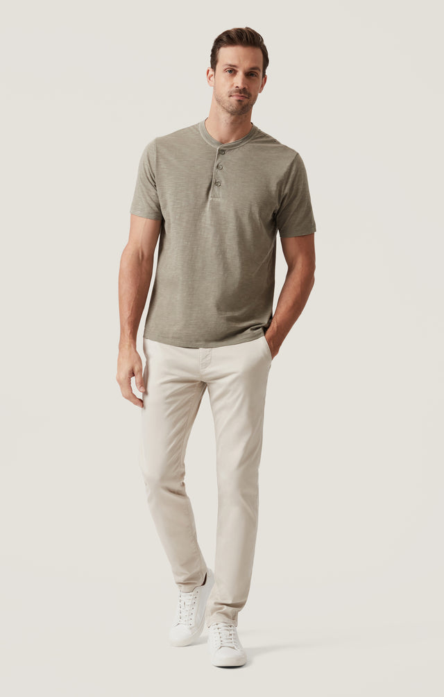 34 Heritage Slub SS Henley Pastel Olive-Men&#39;s T-Shirts-Brooklyn-Vancouver-Yaletown-Canada