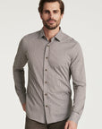 34 Heritage Striped Shirt Brown-Men's Shirts-Brooklyn-Vancouver-Yaletown-Canada
