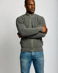 Easy Mondays Zip Cardigan Charcoal-Men's Sweatshirts-Brooklyn-Vancouver-Yaletown-Canada