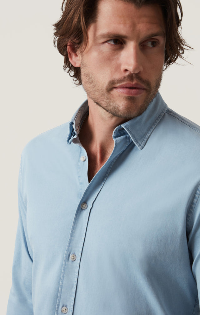 34 Heritage Denim Shirt Bleach-Men&#39;s Shirts-Brooklyn-Vancouver-Yaletown-Canada