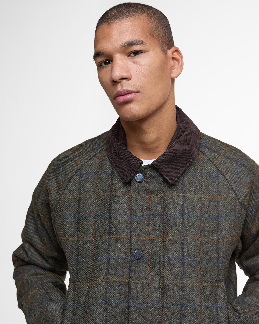 Barbour Bedale Check Wool Jacket - Brown-Men&#39;s Jackets-Brooklyn-Vancouver-Yaletown-Canada