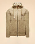 Aeronautica Militare Full Zip Hooded Sweater - Hazelnut-Men's Sweaters-Brooklyn-Vancouver-Yaletown-Canada