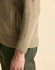 Aeronautica Militare Full Zip Hooded Sweater - Hazelnut-Men's Sweaters-Brooklyn-Vancouver-Yaletown-Canada