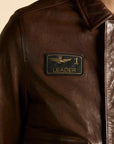 Aeronautica Militare Pilot Leather Jacket - Tobacco-Men's Leather Jackets-Brooklyn-Vancouver-Yaletown-Canada