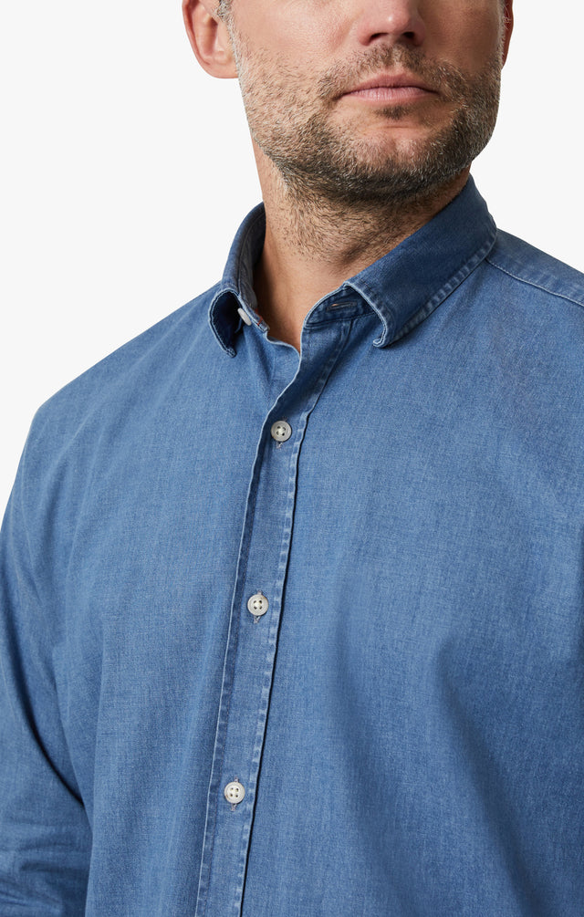 34 Heritage Denim Shirt Light-Men&#39;s Shirts-Brooklyn-Vancouver-Yaletown-Canada