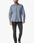 34 Heritage Herringbone Shirt Blue-Men's Shirts-Brooklyn-Vancouver-Yaletown-Canada