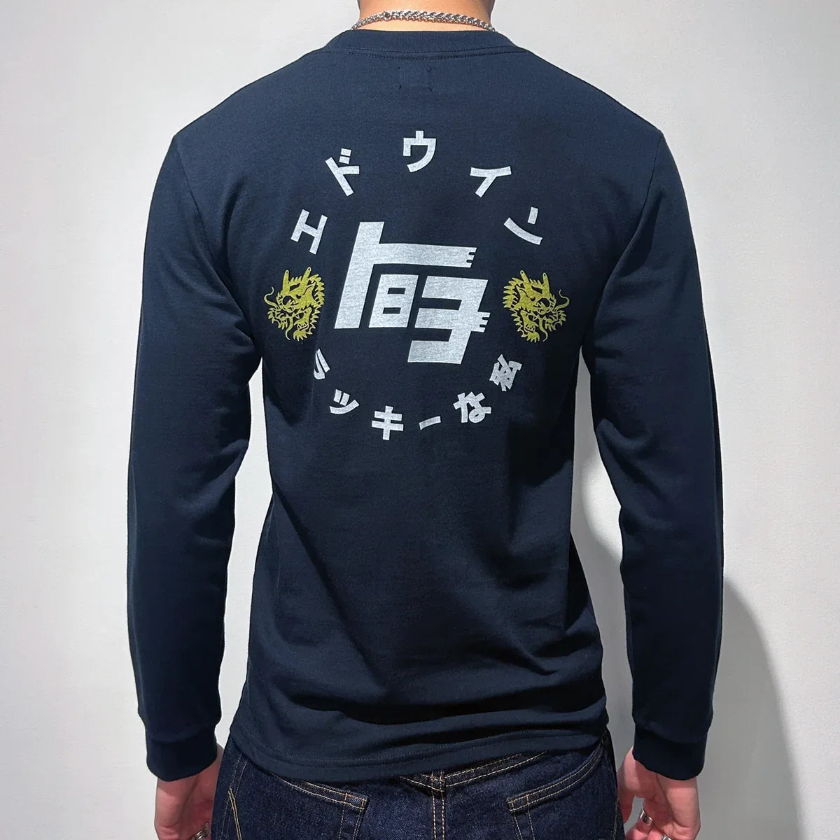 Edwin Long Sleeve Tee - Navy Lucky You