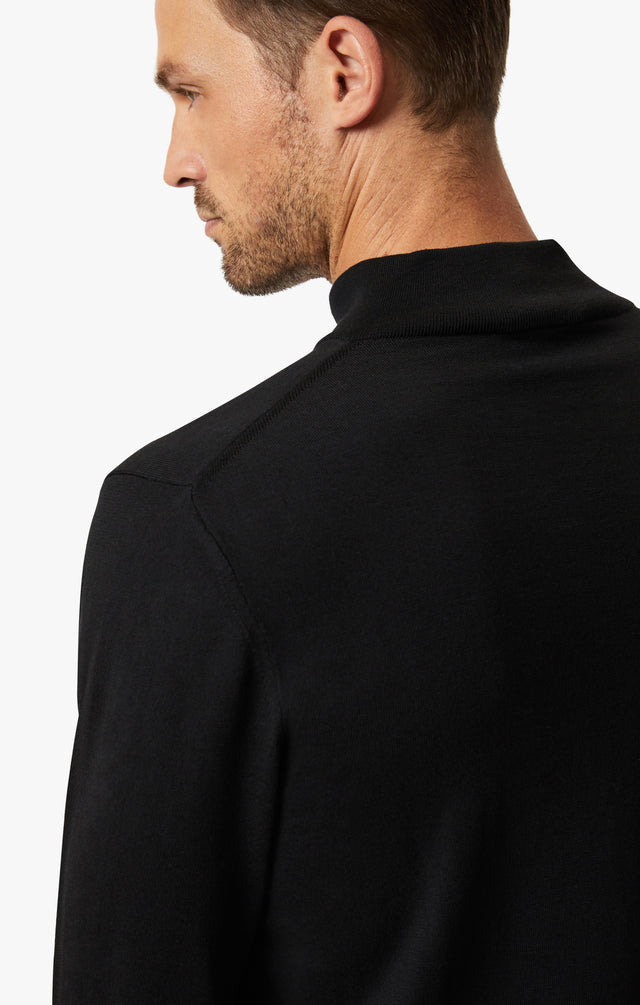 34 Heritage Quarter Zip Sweater Black-Men&#39;s Sweaters-Brooklyn-Vancouver-Yaletown-Canada