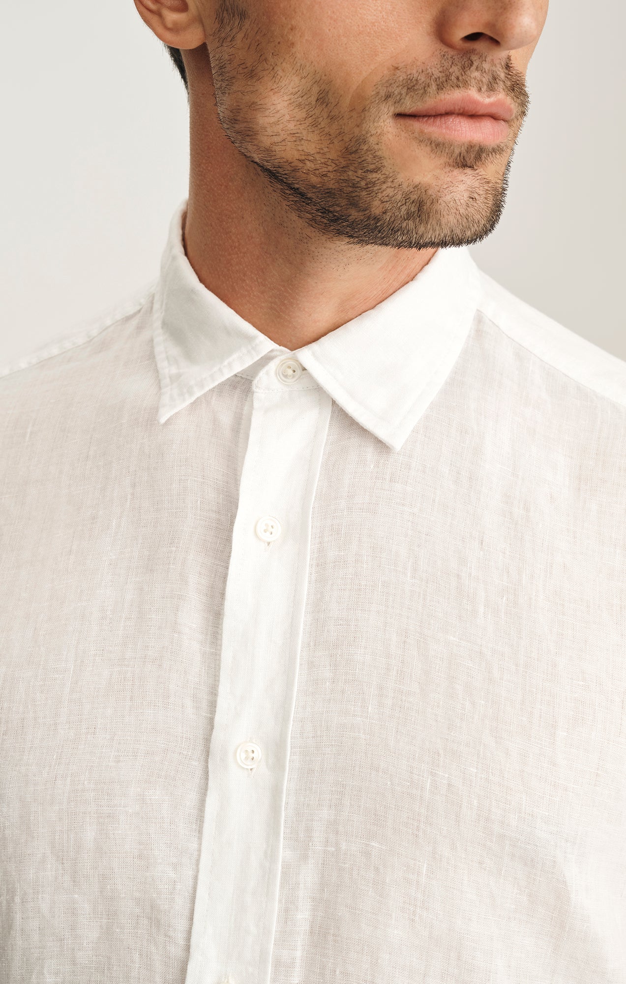 34 Heritage Linen Shirt White-Men's Shirts-Brooklyn-Vancouver-Yaletown-Canada
