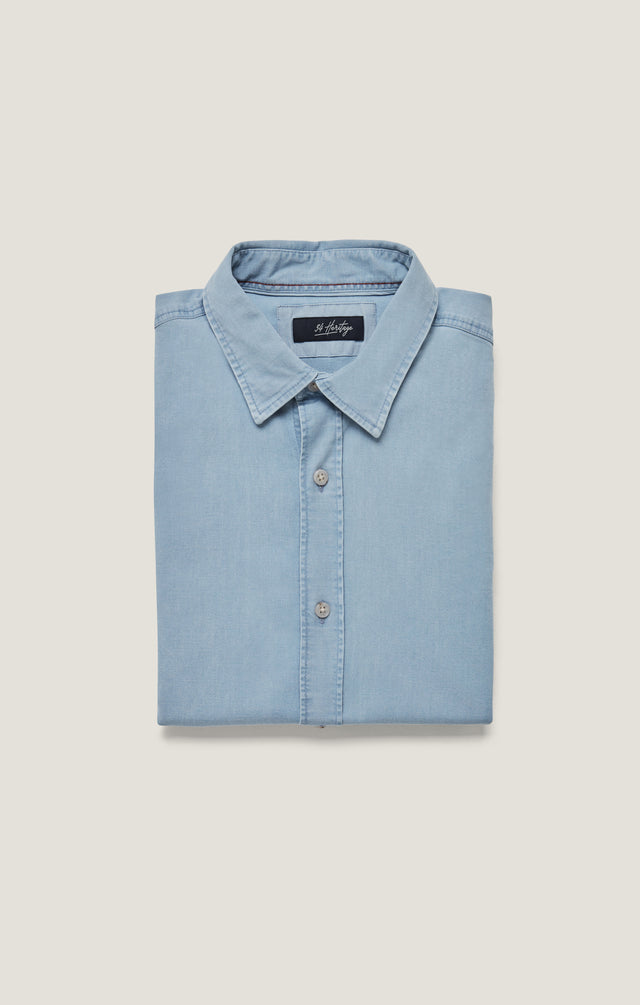34 Heritage Denim Shirt Bleach-Men&#39;s Shirts-Brooklyn-Vancouver-Yaletown-Canada