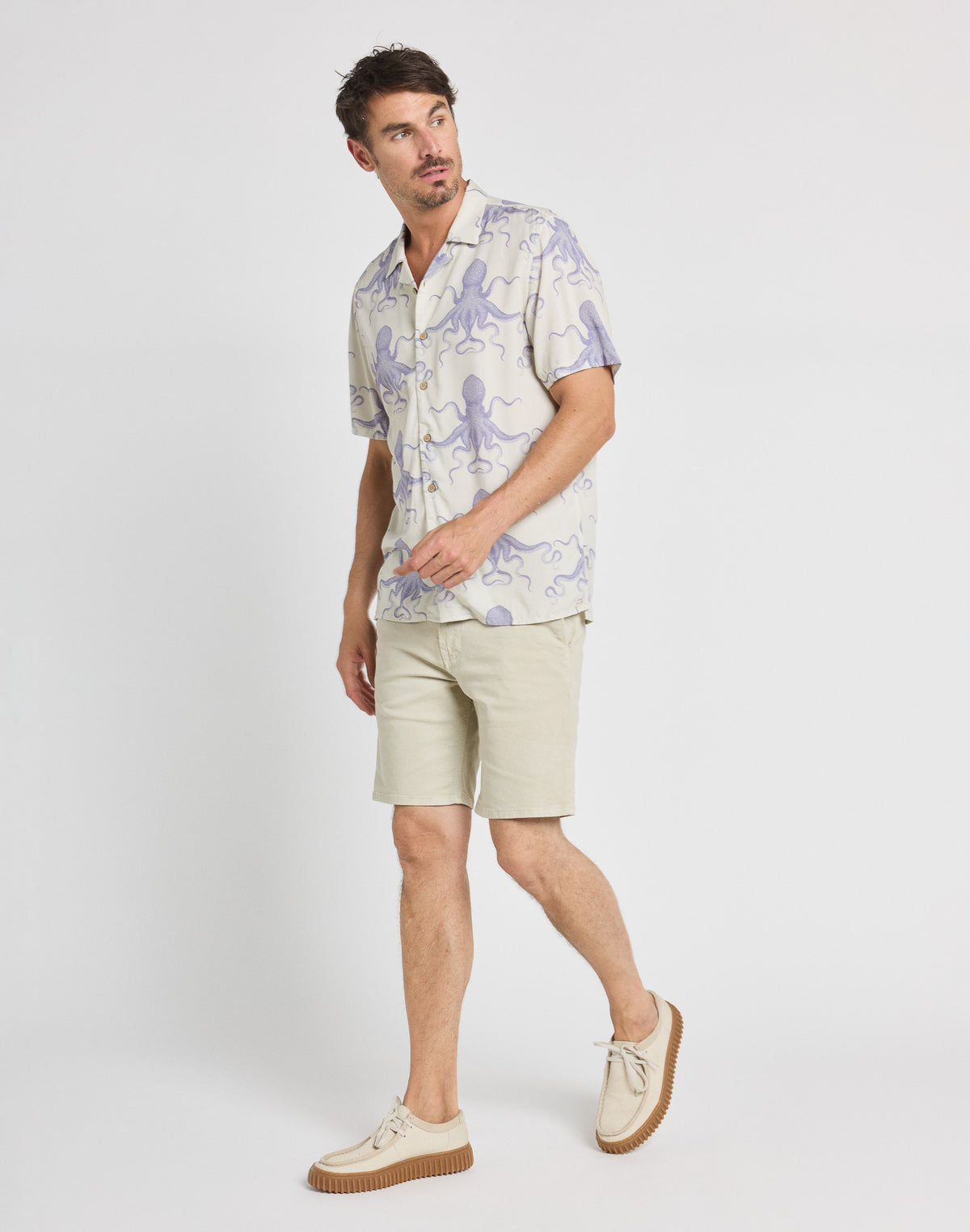 Pullin Dening Short Chino - Bonewhite-Men's Shorts-Brooklyn-Vancouver-Yaletown-Canada