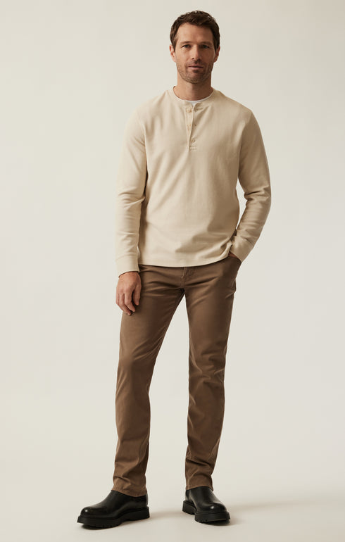 34 Heritage LS Henley Oatmeal-Men's T-Shirts-Brooklyn-Vancouver-Yaletown-Canada