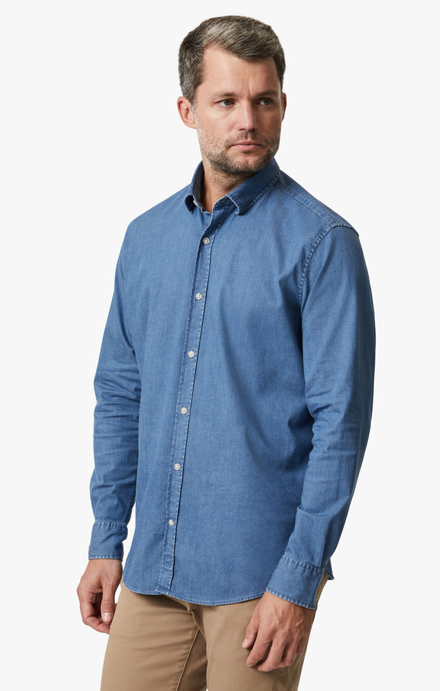 34 Heritage Denim Shirt Light-Men&#39;s Shirts-Brooklyn-Vancouver-Yaletown-Canada