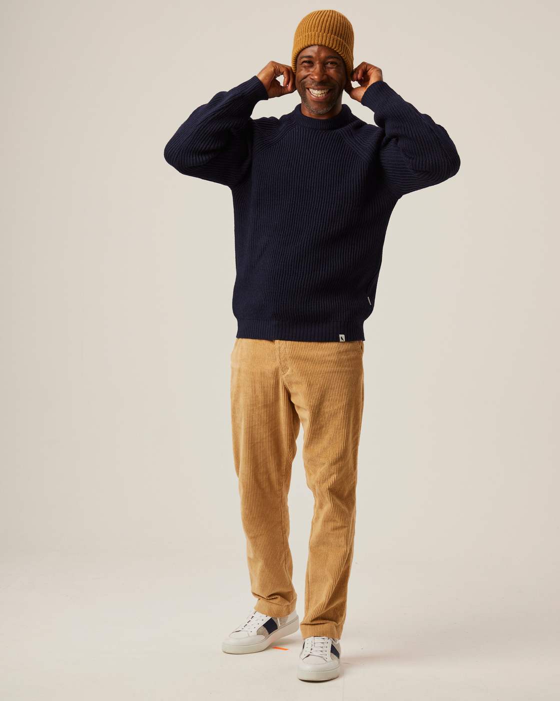 Peregrine Ford Crew Jumper - Navy-Men's Sweaters-Brooklyn-Vancouver-Yaletown-Canada