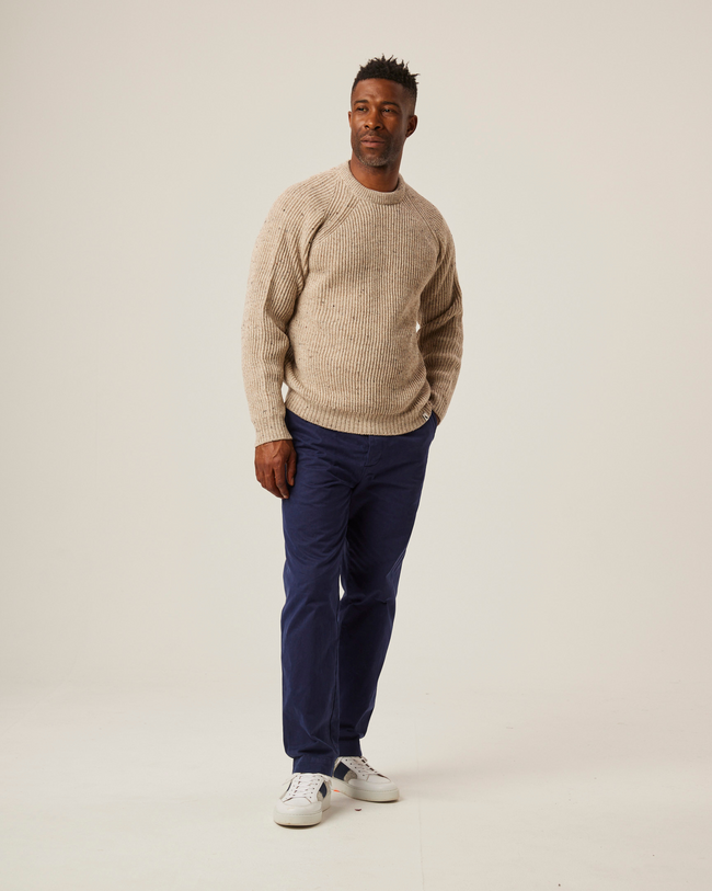 Peregrine Ford Crew Jumper - Oatmeal-Men&#39;s Sweaters-Brooklyn-Vancouver-Yaletown-Canada