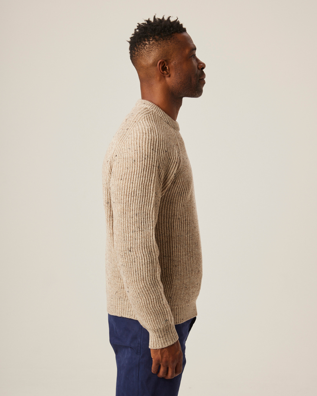 Peregrine Ford Crew Jumper - Oatmeal-Men&#39;s Sweaters-Brooklyn-Vancouver-Yaletown-Canada